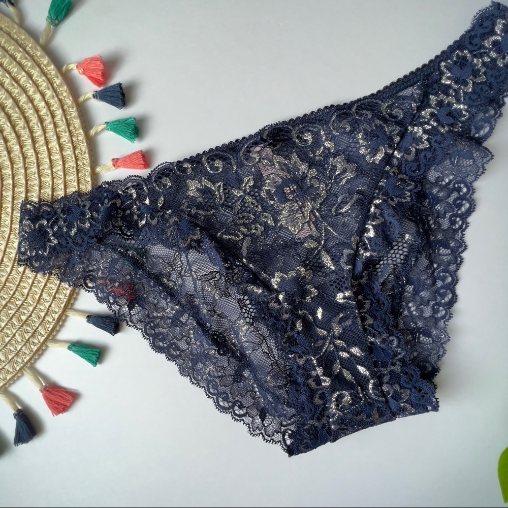 Victoria's Secret Dream Angels Allure Shine Cheekini Panty Ensign Large NEW